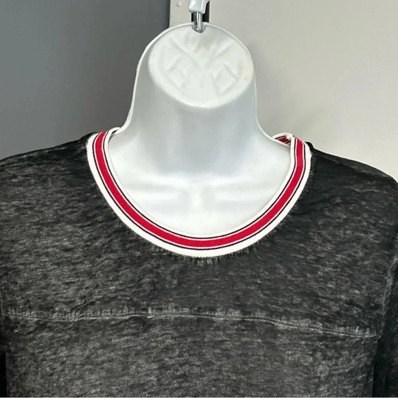 Pink Rose Women’s Large Burnout Ringer T‎ Shirt Grunge Bella Elena Boho Piling - Picture 2 of 10